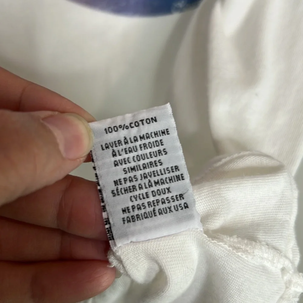 Lauren Moshi Cruz Rainbow Lip deep v neck oversized lip bite slouchy tee size XL - Picture 7 of 9